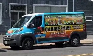 Caribbean catering spread for events